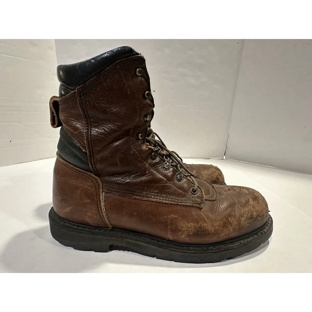 Red Wing Shoes Boots ASTMF 2413-11 Leather Steel Toe Oil Resistant Men Size 10.5